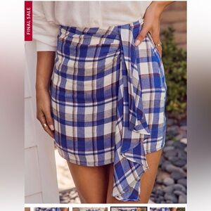 NWOT Vici Plaid Mini Skirt